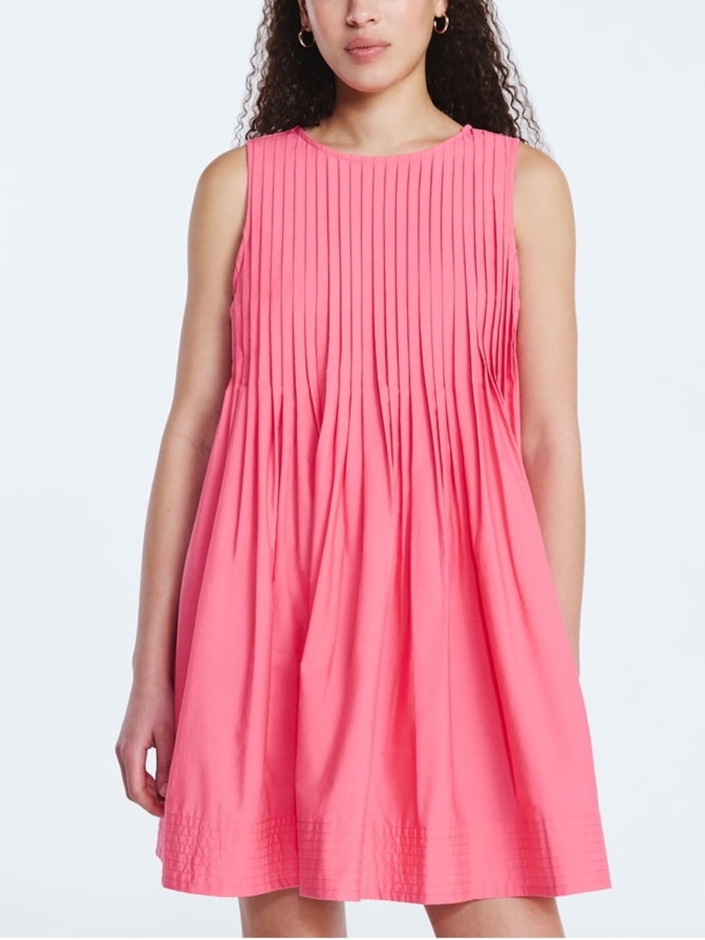 Free Assembly Pleated Sleeveless Pink Dress